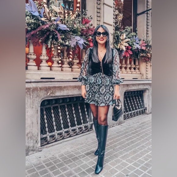 NWT Zara printed dress with vest size Medium - Picture 4 of 16